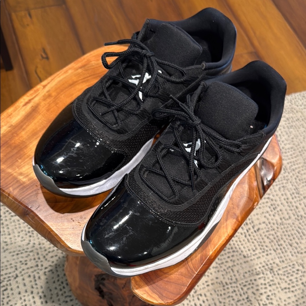 Jordan 11 Black and White Athletic Shoes